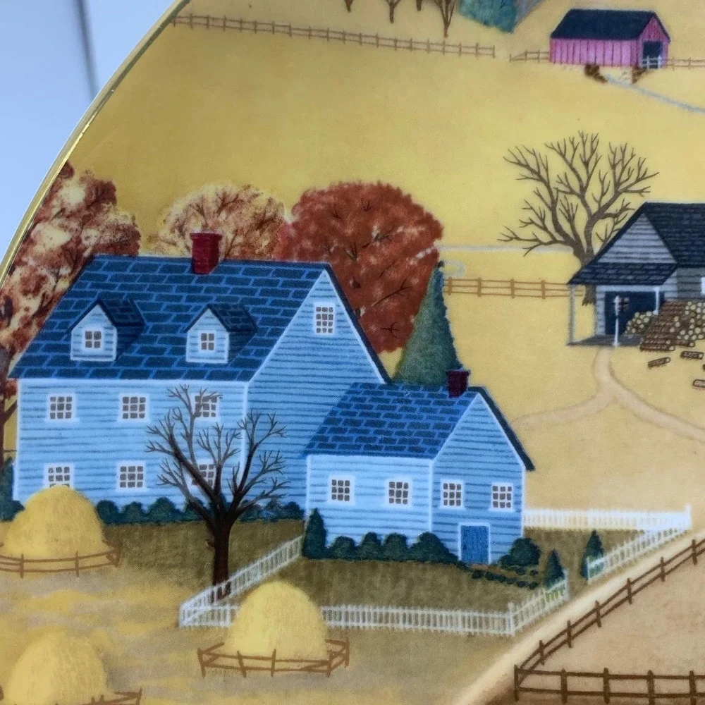 Vtg Marked ROYAL DOULTON 1978 Limited Edition Pumpkin Patch Plate CR BROWN #2639 - Picture 8 of 11